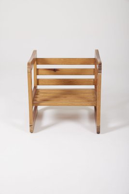 Vintage Oak Stool by Marcel Gascoin-QAC-2021363