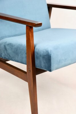 Vintage Ocean Blue Fox Easy Chair, 1970s-UJQ-2036239