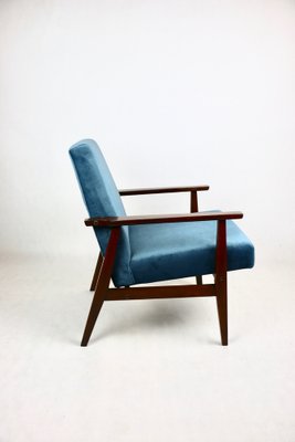 Vintage Ocean Blue Fox Easy Chair, 1970s-UJQ-2036239