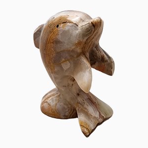 Vintage Onyx Marble Dolphin, 1970s-VHW-2032211