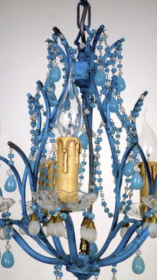 Vintage Opalin Glass Drops Chandelier, 1980-NGU-1820773