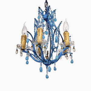 Vintage Opalin Glass Drops Chandelier, 1980-NGU-1820773