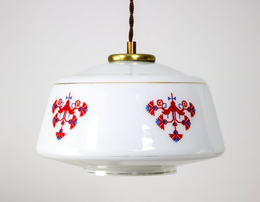 Vintage Opaline Glass Pendant Lamp-HGJ-1187985