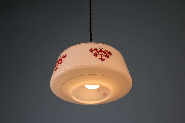 Vintage Opaline Glass Pendant Lamp-HGJ-1187985