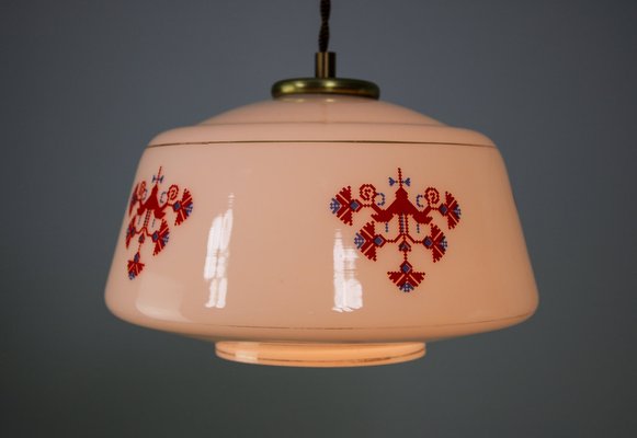 Vintage Opaline Glass Pendant Lamp-HGJ-1187985