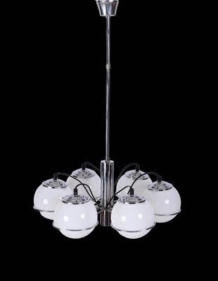 Vintage Opaline Glass Pendant Lamp by Targetti Sankey, Italy, 1970s-FQG-1737385