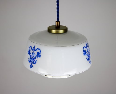 Vintage Opaline Glass Pendant Light-HGJ-738977