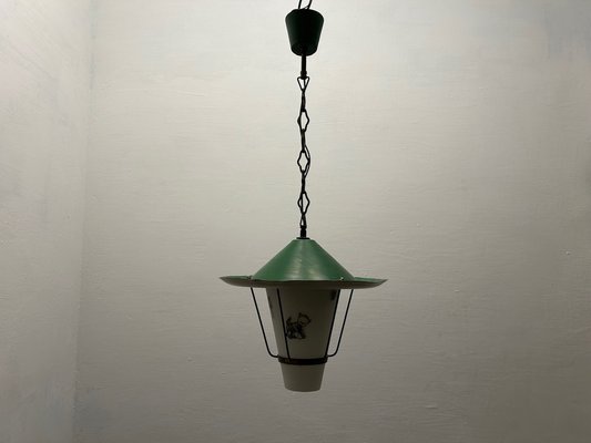 Vintage Opaline Glass Pendant Light, 1950s-JJC-1764421