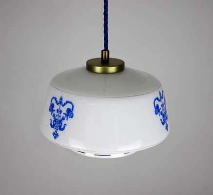 Vintage Opaline Glass Pendant Light-HGJ-738977