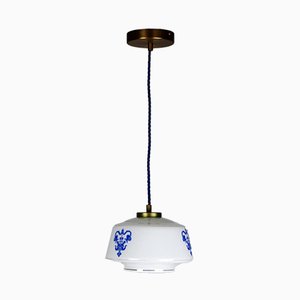 Vintage Opaline Glass Pendant Light-HGJ-738977