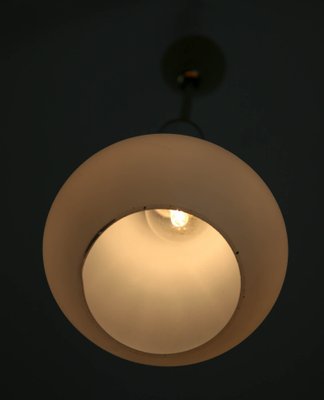 Vintage Opaline Matt Glass Pendant Lamp, 1970s-HGJ-713569