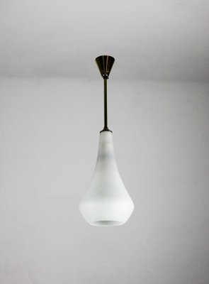 Vintage Opaline Matt Glass Pendant Lamp, 1970s-HGJ-713569