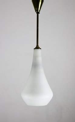 Vintage Opaline Matt Glass Pendant Lamp, 1970s-HGJ-713569