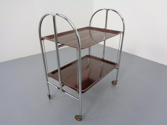 Vintage Optic Rosewood Pressalit Tea Cart, 1970s-RDW-1057976