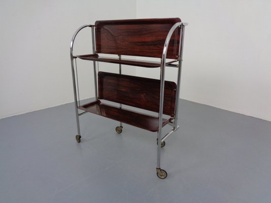 Vintage Optic Rosewood Pressalit Tea Cart, 1970s-RDW-1057976