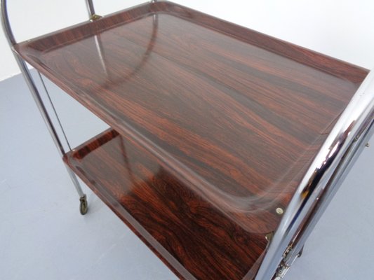 Vintage Optic Rosewood Pressalit Tea Cart, 1970s-RDW-1057976