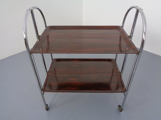 Vintage Optic Rosewood Pressalit Tea Cart, 1970s-RDW-1057976