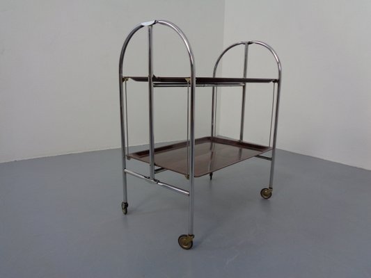 Vintage Optic Rosewood Pressalit Tea Cart, 1970s-RDW-1057976