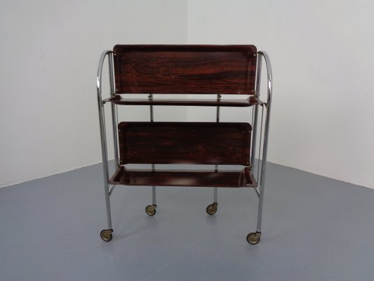 Vintage Optic Rosewood Pressalit Tea Cart, 1970s-RDW-1057976