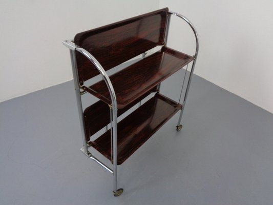 Vintage Optic Rosewood Pressalit Tea Cart, 1970s-RDW-1057976