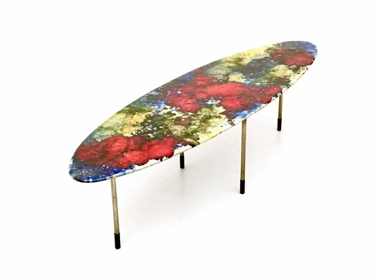 Vintage Oval Coffee Table from Stil Keramos, 1960s-JPQ-2020034