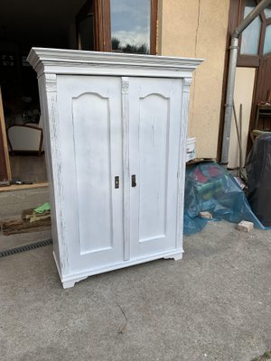 Vintage Painted Wooden Wardrobe-OXJ-1706614