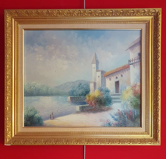 Vintage Painting from Bouis, Oil on Canvas