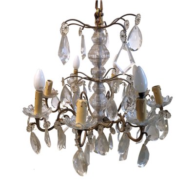 Vintage Pampilles Cage Chandelier-HLV-1819773