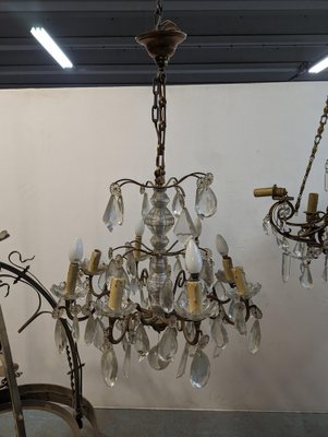 Vintage Pampilles Cage Chandelier-HLV-1819773