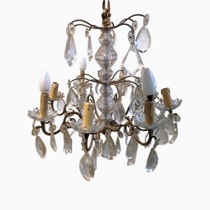 Vintage Pampilles Cage Chandelier-HLV-1819773