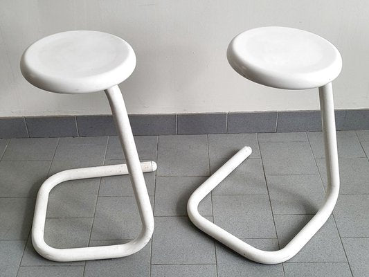 Vintage Paperclip K700 Stools in Steel by Philip Salmon & Hugh Hamilton, 1980s, Set of 2-CGX-1806277