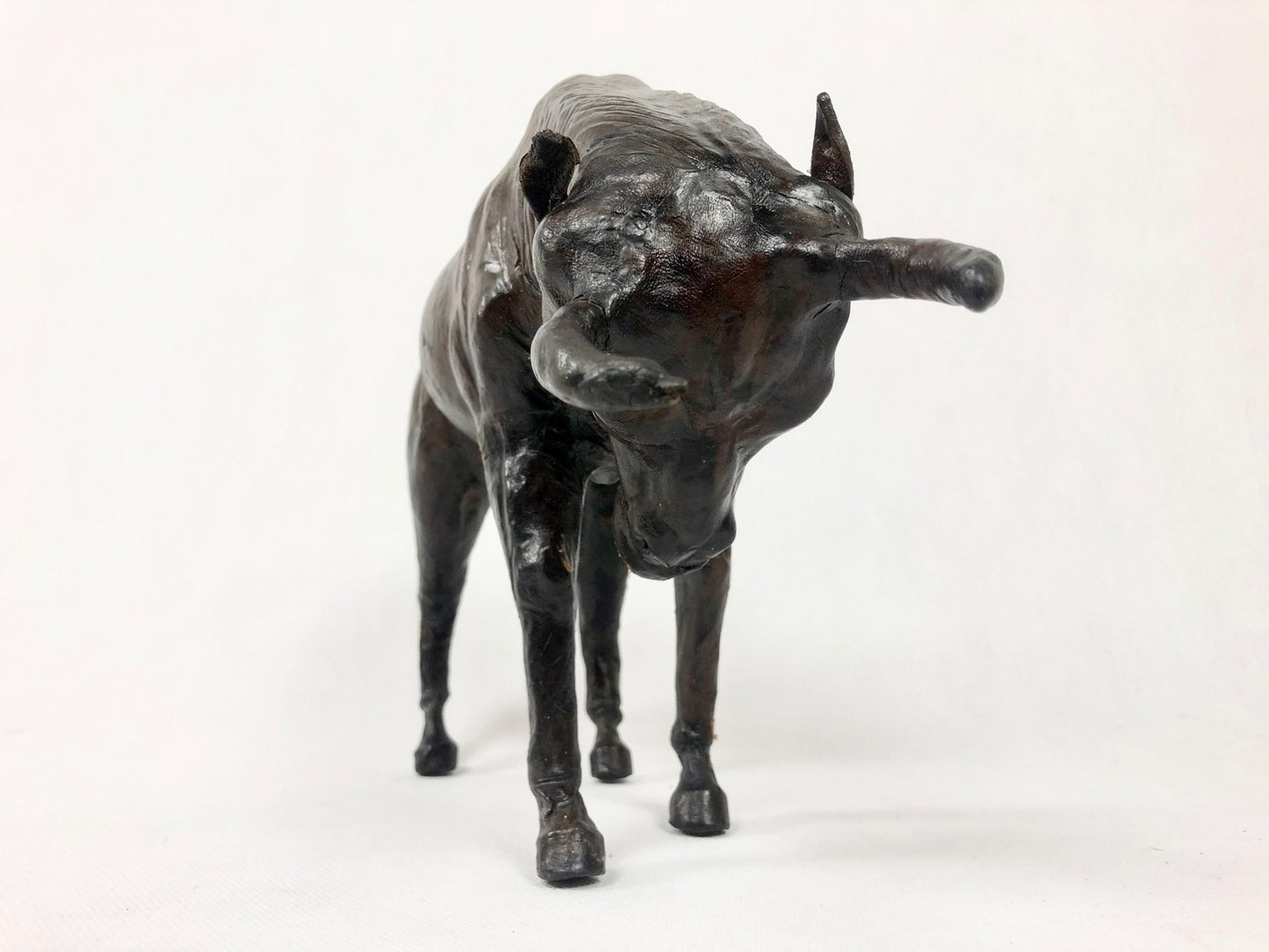 Vintage Papier Mâché Buffalo Figure, 1970s