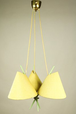 Vintage Pastel Green Pendant Lamp from Rupert Nikoll, 1950s-FUP-570896