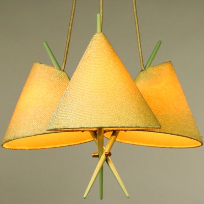 Vintage Pastel Green Pendant Lamp from Rupert Nikoll, 1950s-FUP-570896