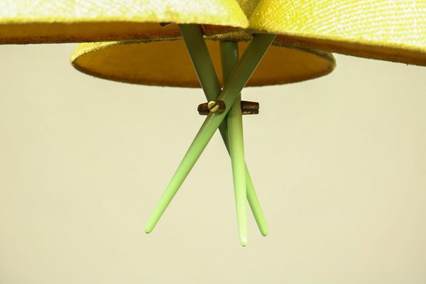 Vintage Pastel Green Pendant Lamp from Rupert Nikoll, 1950s-FUP-570896