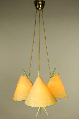 Vintage Pastel Green Pendant Lamp from Rupert Nikoll, 1950s-FUP-570896