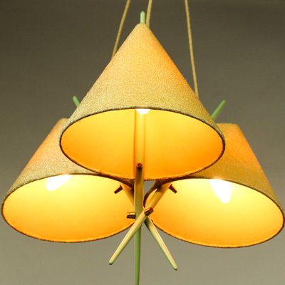 Vintage Pastel Green Pendant Lamp from Rupert Nikoll, 1950s-FUP-570896