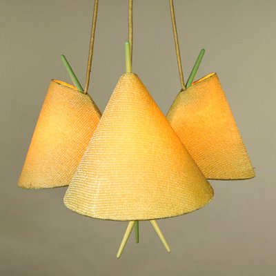 Vintage Pastel Green Pendant Lamp from Rupert Nikoll, 1950s-FUP-570896