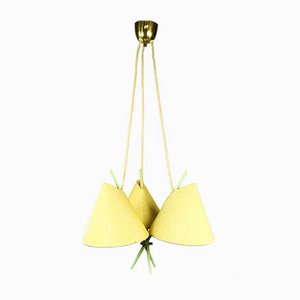 Vintage Pastel Green Pendant Lamp from Rupert Nikoll, 1950s-FUP-570896