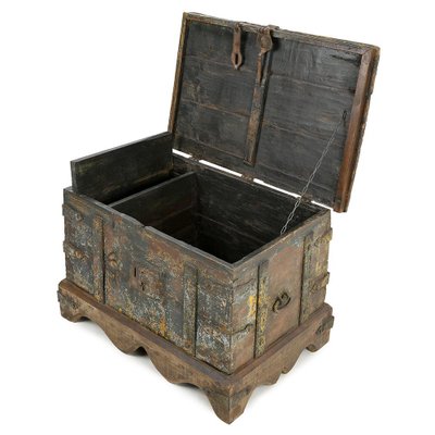 Vintage Patinated Teak Chest-NQ-1823129