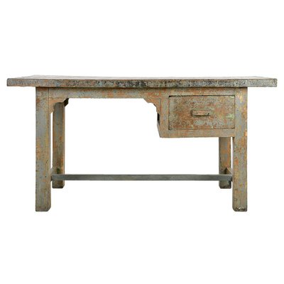 Vintage Patinated Wood Desk-NQ-1823127