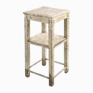 Vintage Patinated Wooden Stool-NQ-1778214