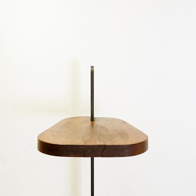 Vintage Pedestal Table in Metal and Wood-NYF-2019108