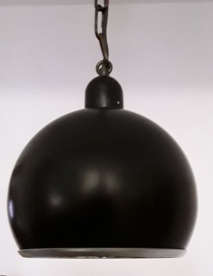 Vintage Pendant Lamp in Black Painted Metal, 1970s-HOI-1193368