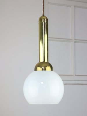 Vintage Pendant Lamp in Metal and Opaline-HGJ-1299390