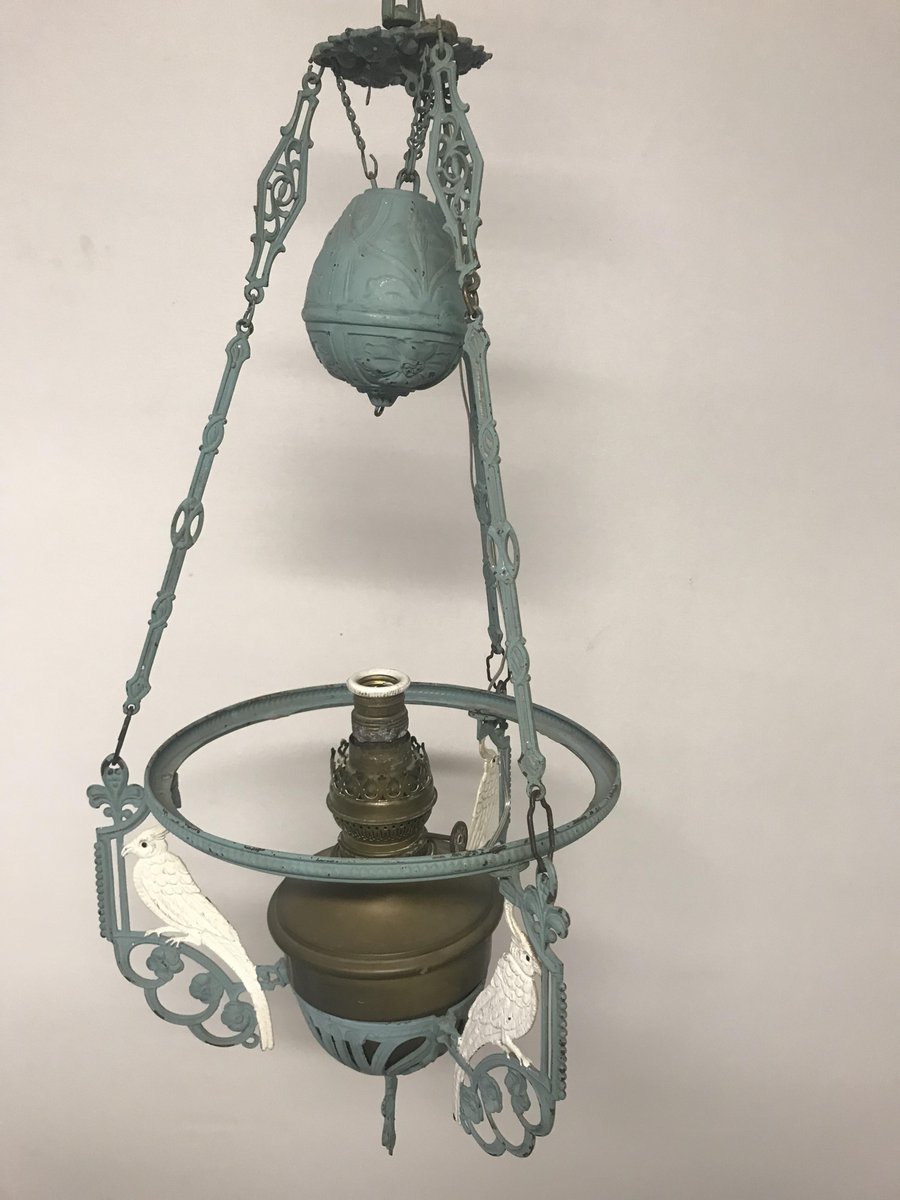 Vintage Pendant Lamp with Parrots