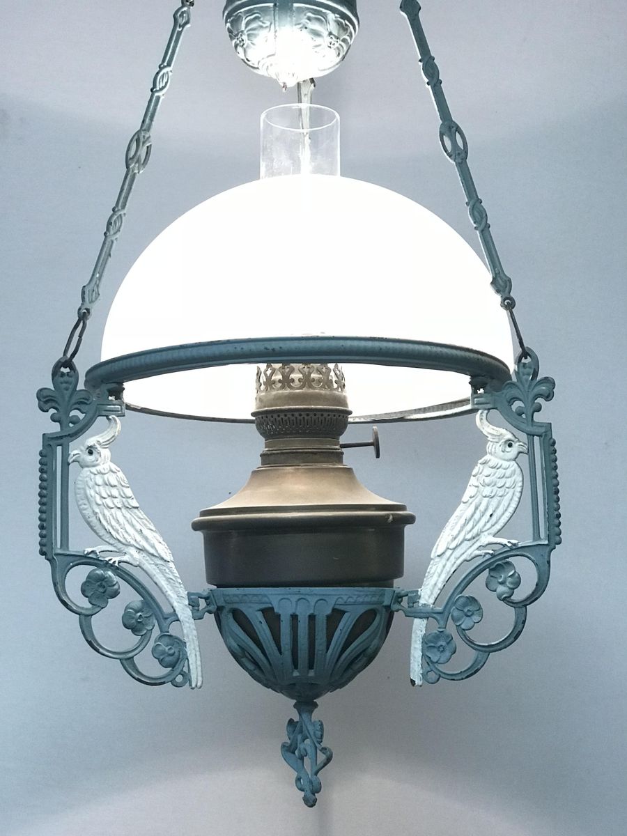 Vintage Pendant Lamp with Parrots