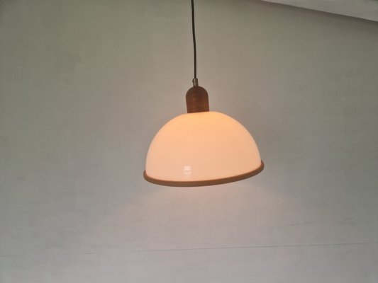 Vintage Pendant Lamp with Wooden Elements from Steinhauer, 1970s-DGW-2027131