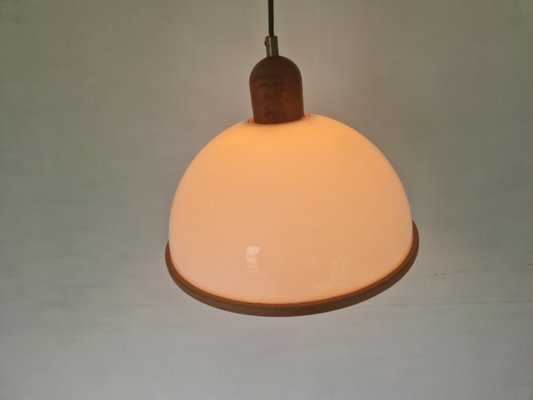 Vintage Pendant Lamp with Wooden Elements from Steinhauer, 1970s-DGW-2027131