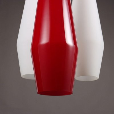 Vintage Pendant Light in Aluminium & Glass, Italy, 1960s-VMM-2027252